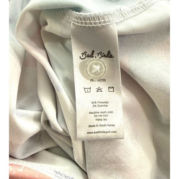 Bad Birdie Cali Polo Shirt Golf Men's Size M Multicolor Geometric Palm Tropical - Picture 6 of 7